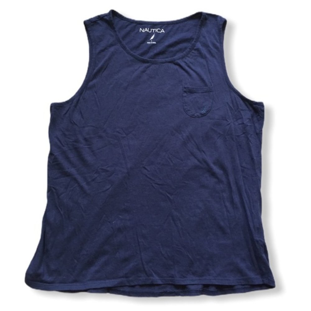 Nautica Large tank top Navy pocket